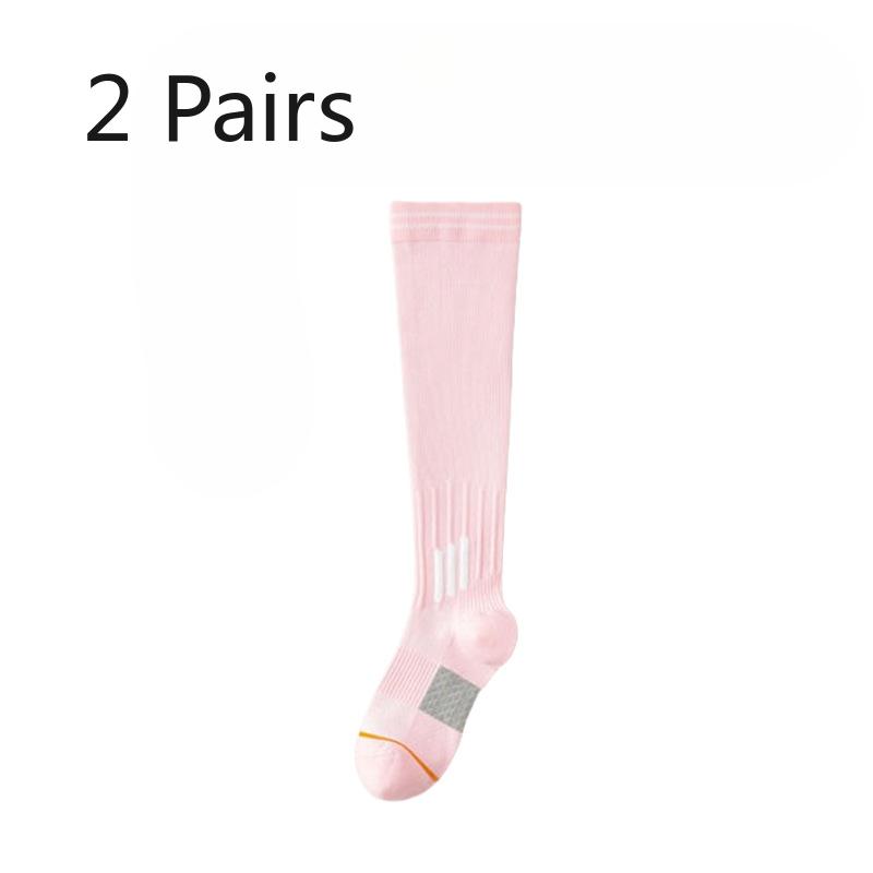 2 Pairs of Women's Professional Fitness Yoga Exercise Pressure Long Leg Socks