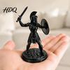 Modern Minimalist Room Accents 3D Printed Female Gladiator Statue Spartan Woman Warrior Figurine with Office Desk Aesthetic Decor Shield Historical
