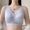 Big Breasts Show Small Underwear Women's Summer Thin Section Gathered Without Steel Ring Seamless Large Size Anti-glare and Anti-sagging Bra
