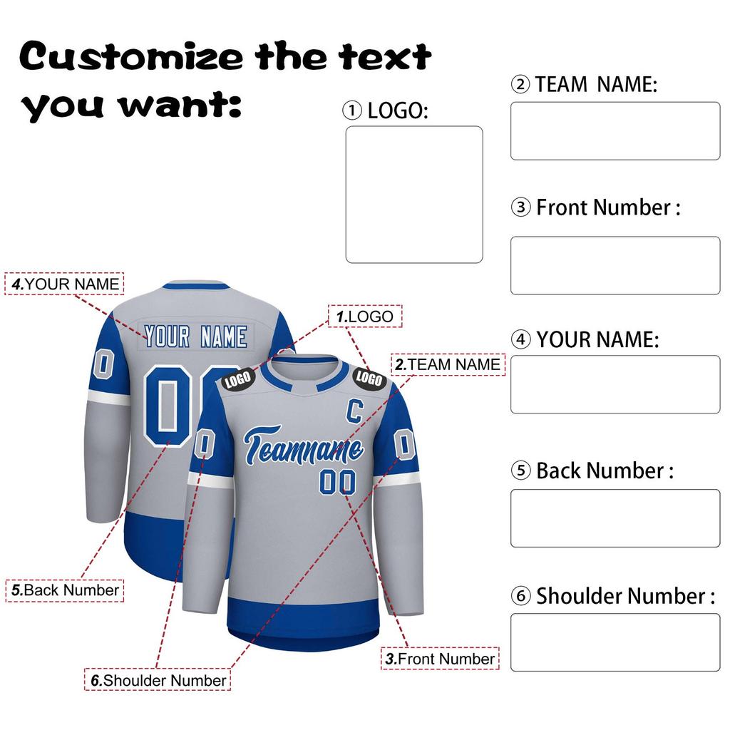 Customizable Ice Jersey Personalized Team & Number, Breathable Fabric, Unisex Adult Sizes