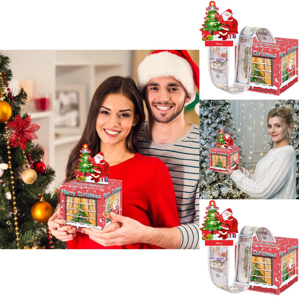 Themed Christmas Santa House Pattern Money Box Gift Box For Gifting Festive