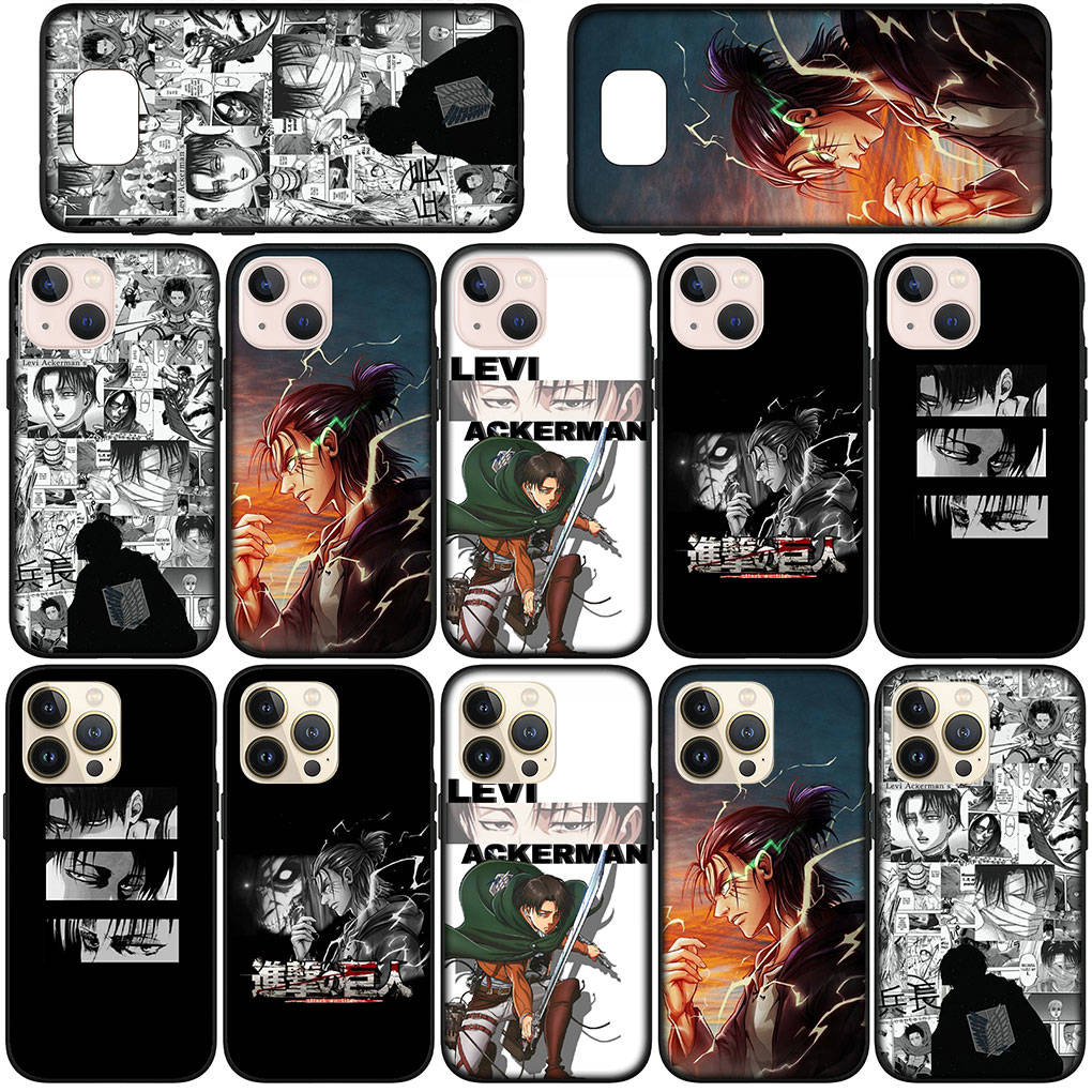 Husă Telefon pentru Samsung Galaxy S25 S24 S23 iPhone 16 15 Xiaomi Redmi Note 14 13 12 16E X 11 Pro OPPO Moto Huawei Anime Levi Attack On Titan Eren Husă