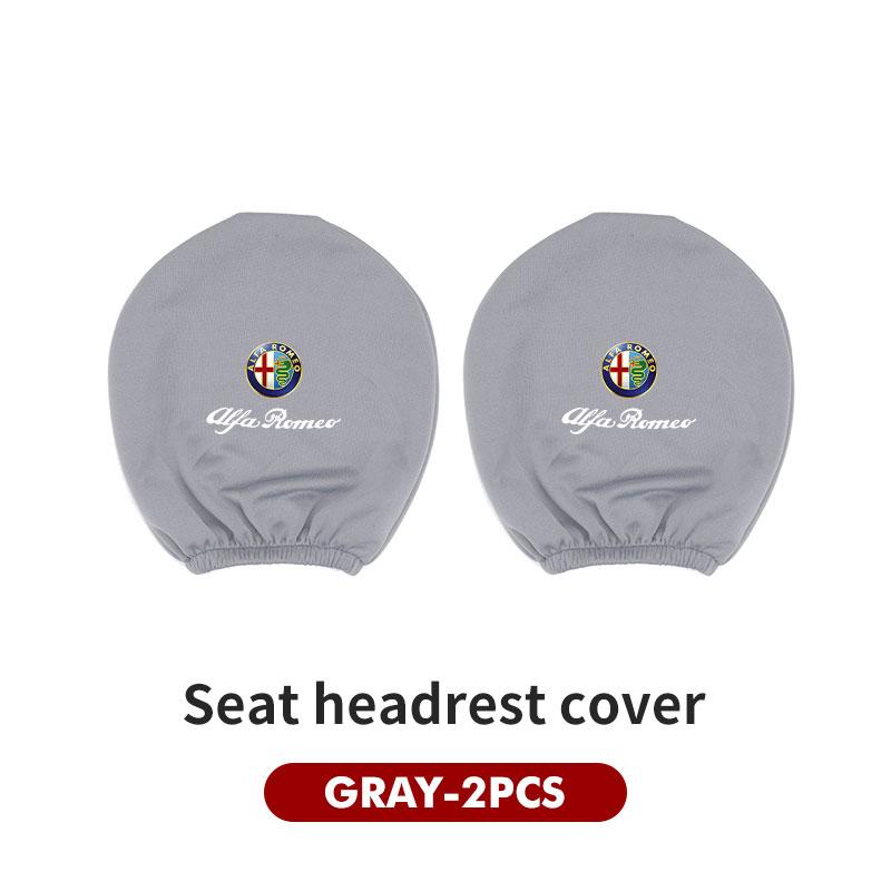 DCBLH1 Car Seat Headrest Cover Anti-wear Auto Styling Accessories For Alfa Romeo 159 Giulietta Giulia 147 Mito 156 159 166 GT Stelvio