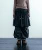 IYOUA Ethnic Layered Skirt, Black
