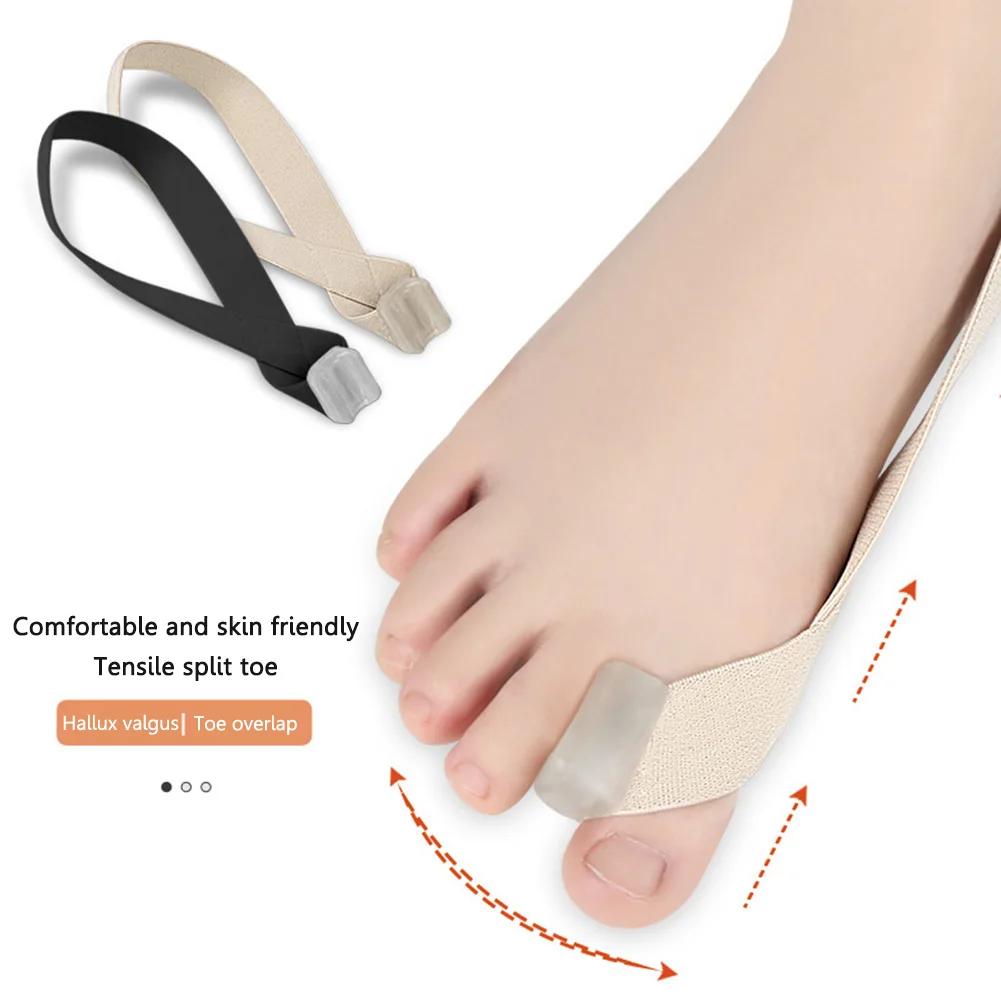 Unisex Toe Straightener Corrector Daily Wear Big Bone Toe Bunion Pull Strap Elastic Toe Separator Straightener for Foot Supplies