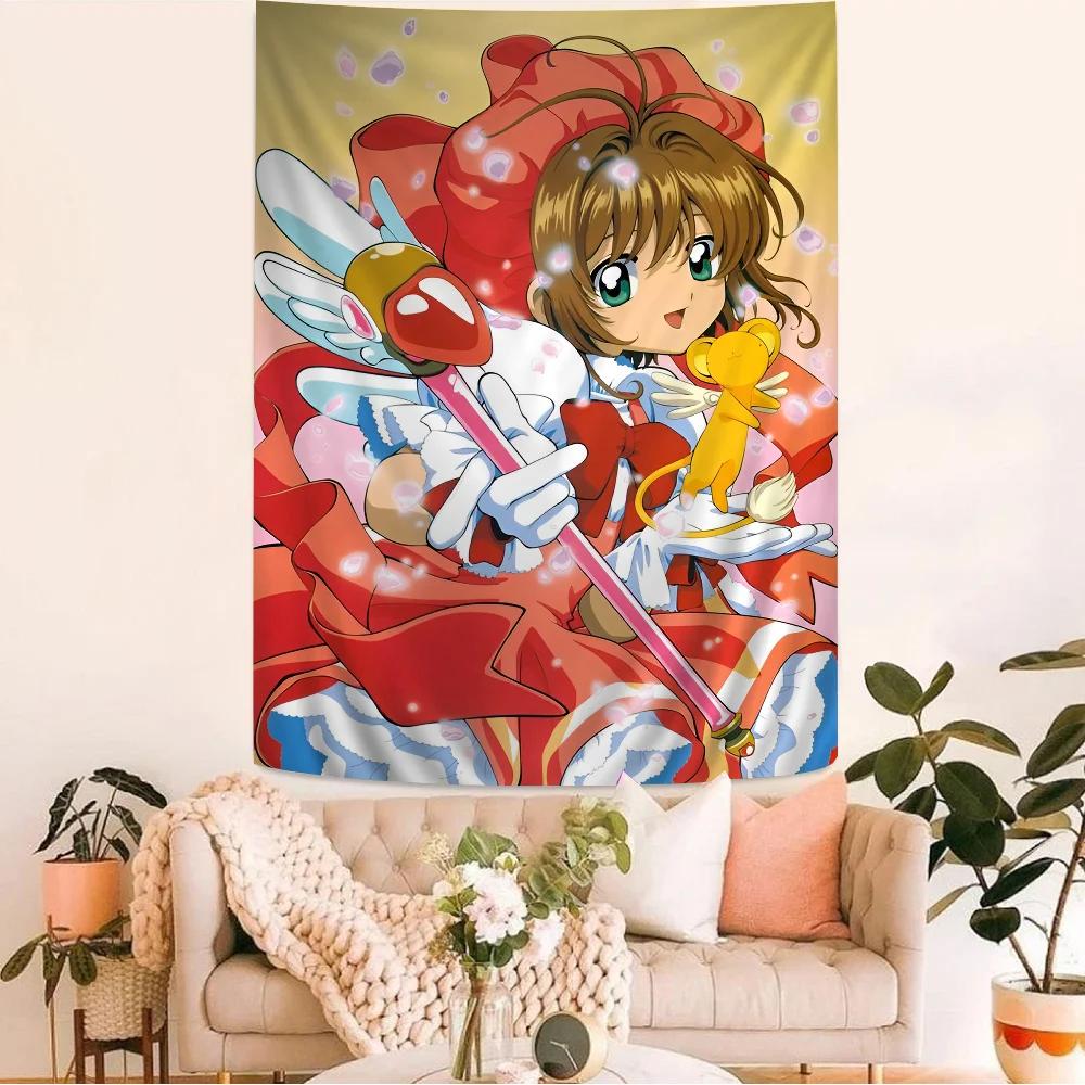 bilibili Anime Cardcaptor Sakura Cartoon Tapestry Art Science Fiction Room Home Decor Art Home Decor