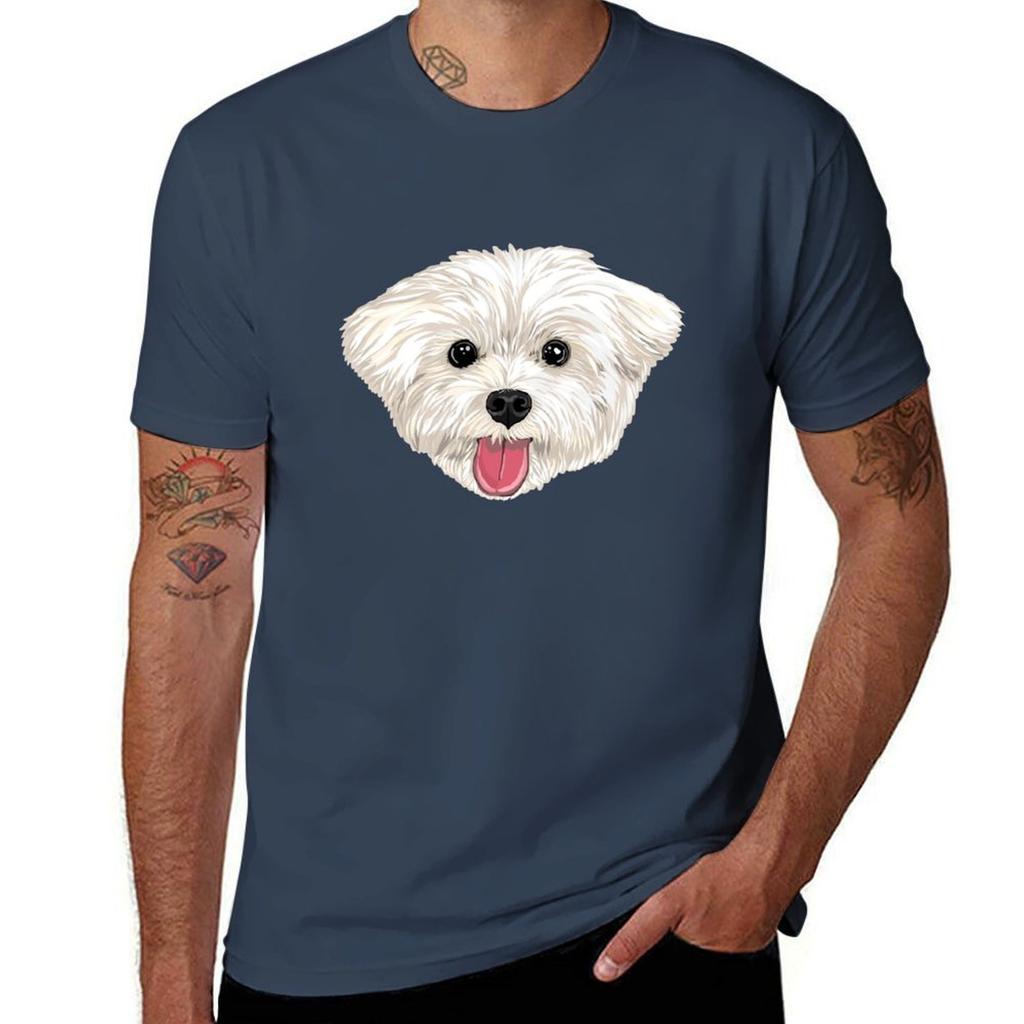 Maru the Maltese face only TShirt Halloween Casual TShirt