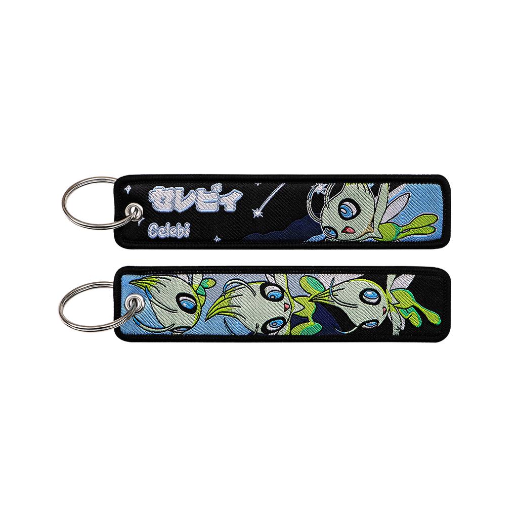 Japanese Anime Elf Monsters Keychain 1pcs Car Backpack Key Holder Embroidery Keyring Key Tag Jet Tag Accessories Gifts for Fans