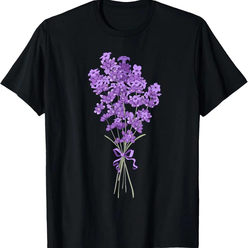 Lavender Purple Flower Design Wildflower Lavender Flower T-Shirt