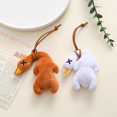 Mignon peluche canard rôti pendent poupée poupée pendent poupée oie pendent sac Sac à dos Clé de voiture accessoires Décoration de rétroviseur
