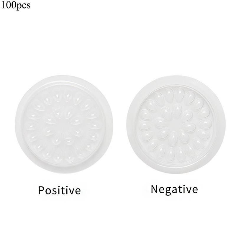 

100pcs Eyelash Glue Stand Holder Eyelash Extension Supplies Adhesive Pallet Plastic Gasket Eye Lashes Glue Pads Makeup Tool