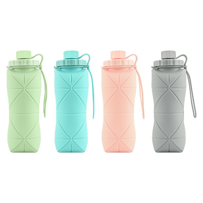 Foldable Silicone Water Bottle - Portable, Large Capacity, Telescopic for Travel and Outdoor Sports