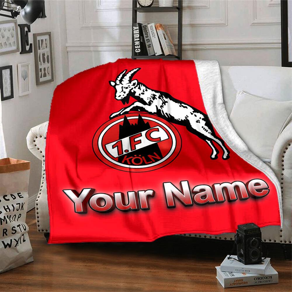 1pc 1.FC Kaiserslautern Blanket with Custom Name, Gift, for Men and Women, Soft Blanket, Good for Sofa Bed Couch Travel, Lightweight Flannel Blanket