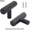 6 Pack Cabinet Pulls, Aluminium Alloy Hexagon Drawer Pulls Cabinet Handles, Modern Pull Handles Hardware for Bedroom Kitchen Bathroom Closet Wardrobe