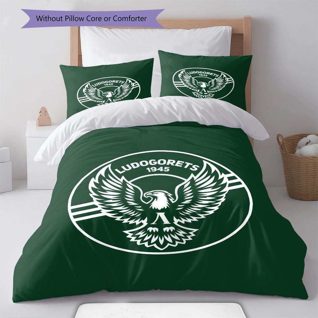 PFC Ludogorets Razgrad Bedding Quilt Set Quilt Cover Pillowcase Home Decoration Birthday Gift (1 * Duvet Cover + 2 * Pillowcase, Without Core)