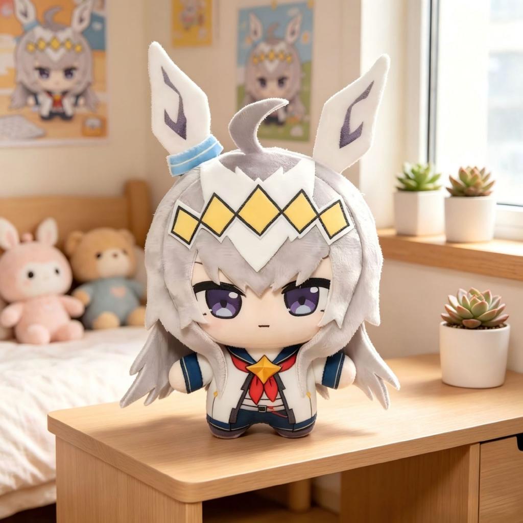 Kawaii Oguci Cap Plush Toy Uma Musume Pretty Derby Anime Merchandise Soft Stuffed Plushie Collectible Birthday Gift For Fans