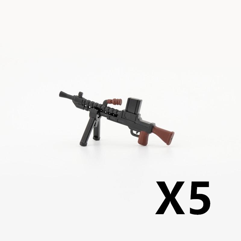 5/10 WW2 Soldier Weapons Building Block Two-color Printing Machine Rifle Submachine Sniper Guns Military Accessories Block Bricks C238