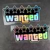 20x10CMPentagram Wanted Motorcycle Stickers Waterproof DIY Motorbike Fuel Tank Helmet Box Car Window Trunk Body Durable Vinyl De