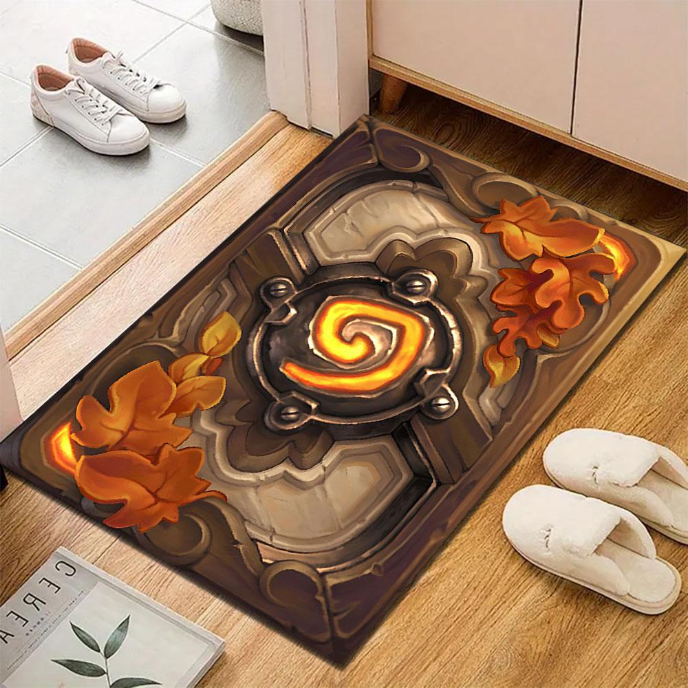 Jesienny Wzór Hearthstone Dywan Dywan wzorzysty, odpowiedni jako antypoślizgowa mata do zabawy do salonu i sypialni przy sofie