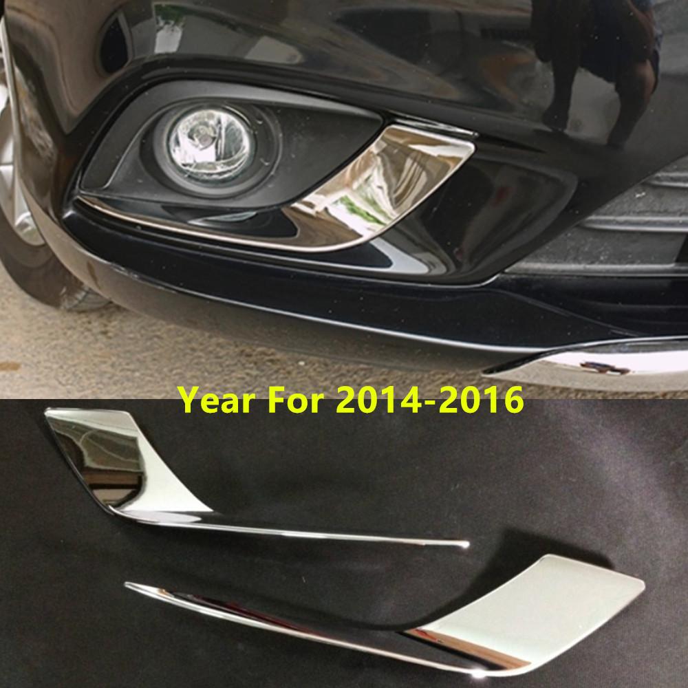 For Mazda6 Mazda 6 Atenza 2014 2015 2016 2017 2018  Body Head Front Fog Eyebrow Trim Light Lamp Frame Stick ABS Chrome Cover