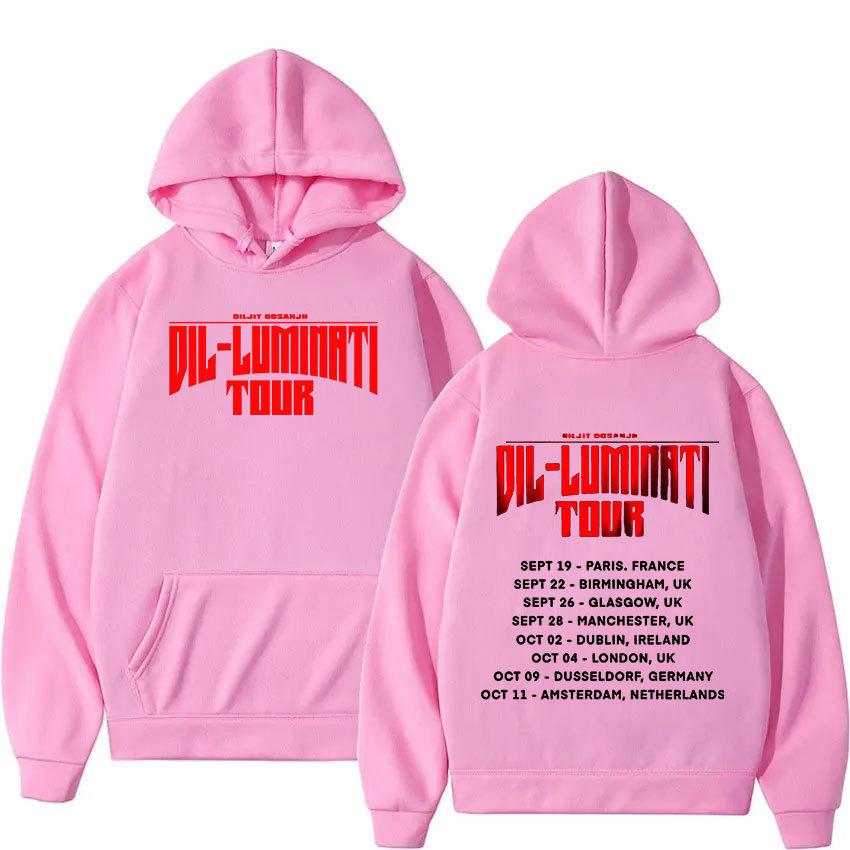 Singer Diljit Dosanjh Dil-Luminati Tour Print Hoodie Boys Harajuku Girls Pullover Music Gift Comfortable Sweatshirt