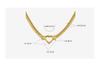 European & American Hip Hop Thick Cuban Chain Necklace with Heart Ring, 18K Gold-Plated Titanium Steel, Trendy and Luxurious.