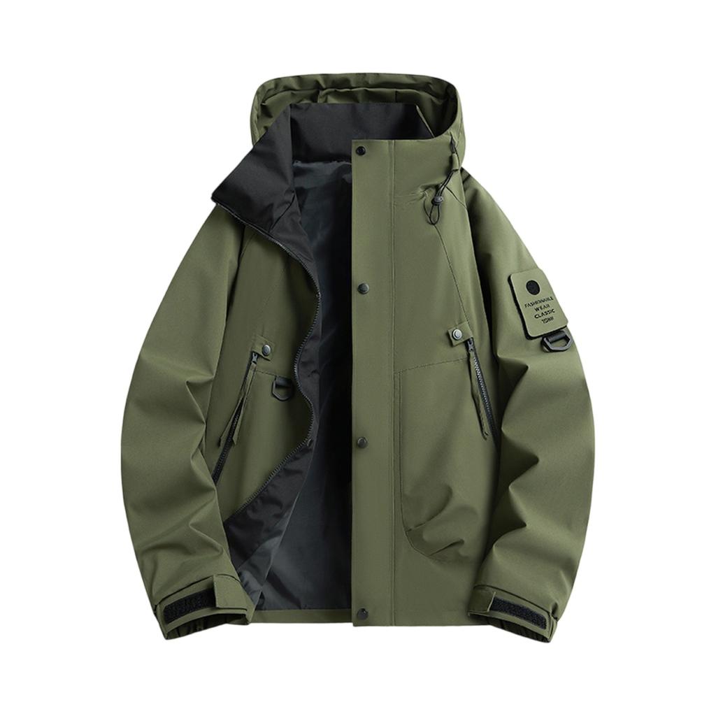 Mrat Wasserdichte Herren-Jacke Mit Kapuze, Atmungsaktiv, Winddicht, Sportbekleidung, Angeln, Jagd, Klettern, Wandern, Schnell Trocknend,