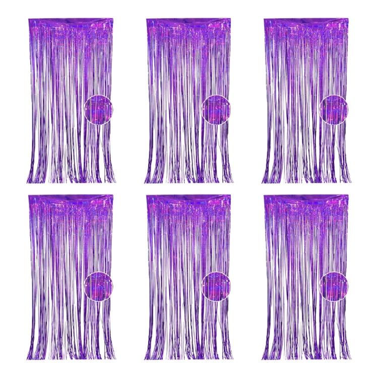 6Pcs Transparent Stage Background Curtains For Birthday Party Wedding Decoration Easy To Hanging Ornament