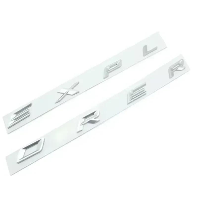 swpzb8 3D ABS Chrome Black Letters Explorer Logo Car Front Hood Emblem Bonnet Badge Sticker For Explorer 2011-2021