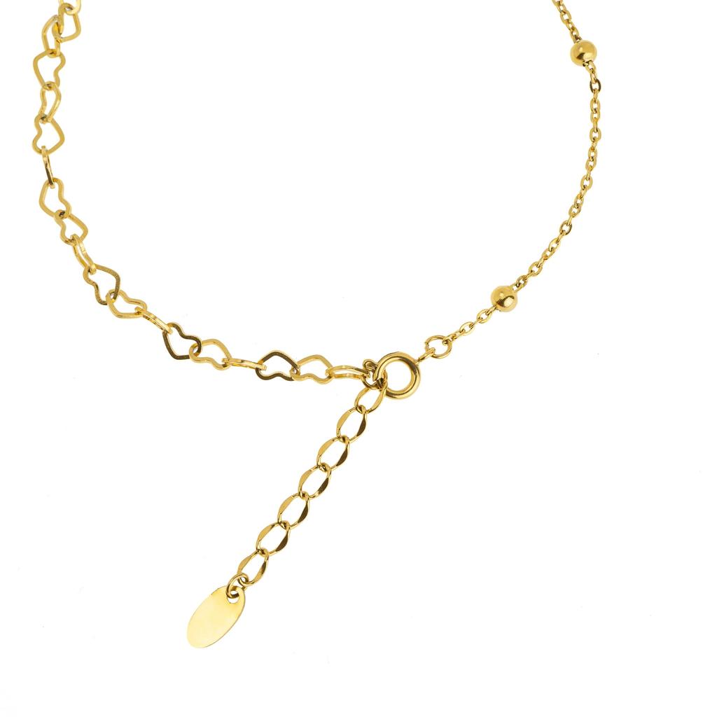 Anklets Allergy Chain Hawaiian Thin Thin Extra Fine Gold Pair Adjuster Included [Alavel] Women's [Metal Compatible] Leave-on