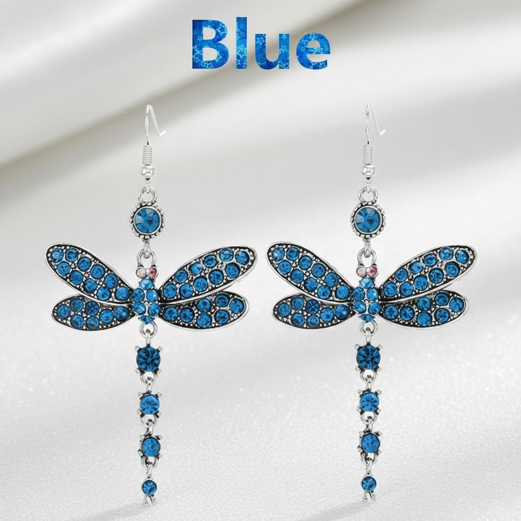 

Fashion Classic Dragonfly Earrings for Women Multi Colors Personality Lady Ear Drops Jewelry Accessories синий