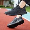 PU Leather Running Shoes Men's Casual Sneakers Fitness Trainers Waterproof Sports Shoes Soft Sole Sneakers