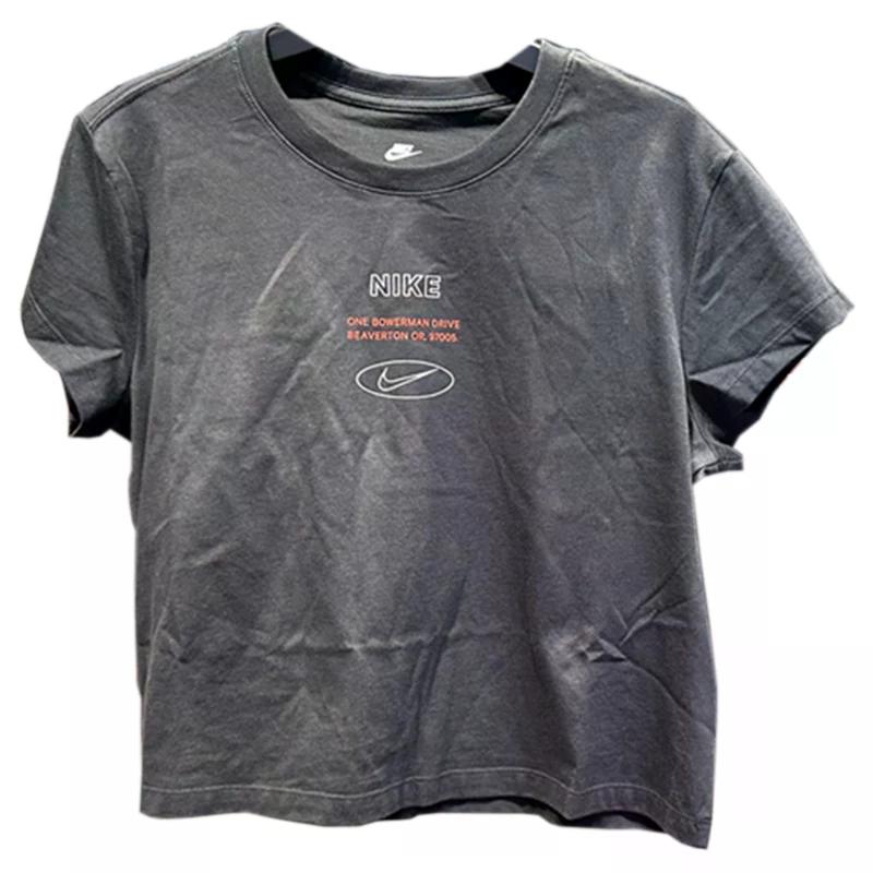 

Nike Летняя женская спортивная футболка с круглым вырезом, обычная, женские топы IH8507010 S