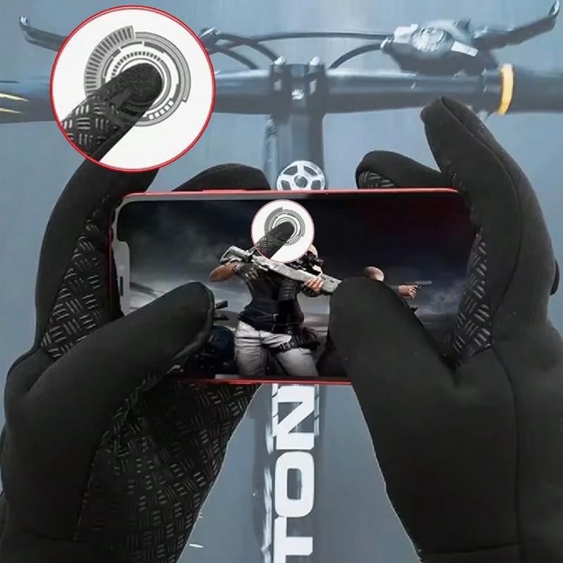 Winter warm gloves for men, touch screen, anti-slip, waterproof and windproof, cycling sports gloves for women, outdoor hobbies