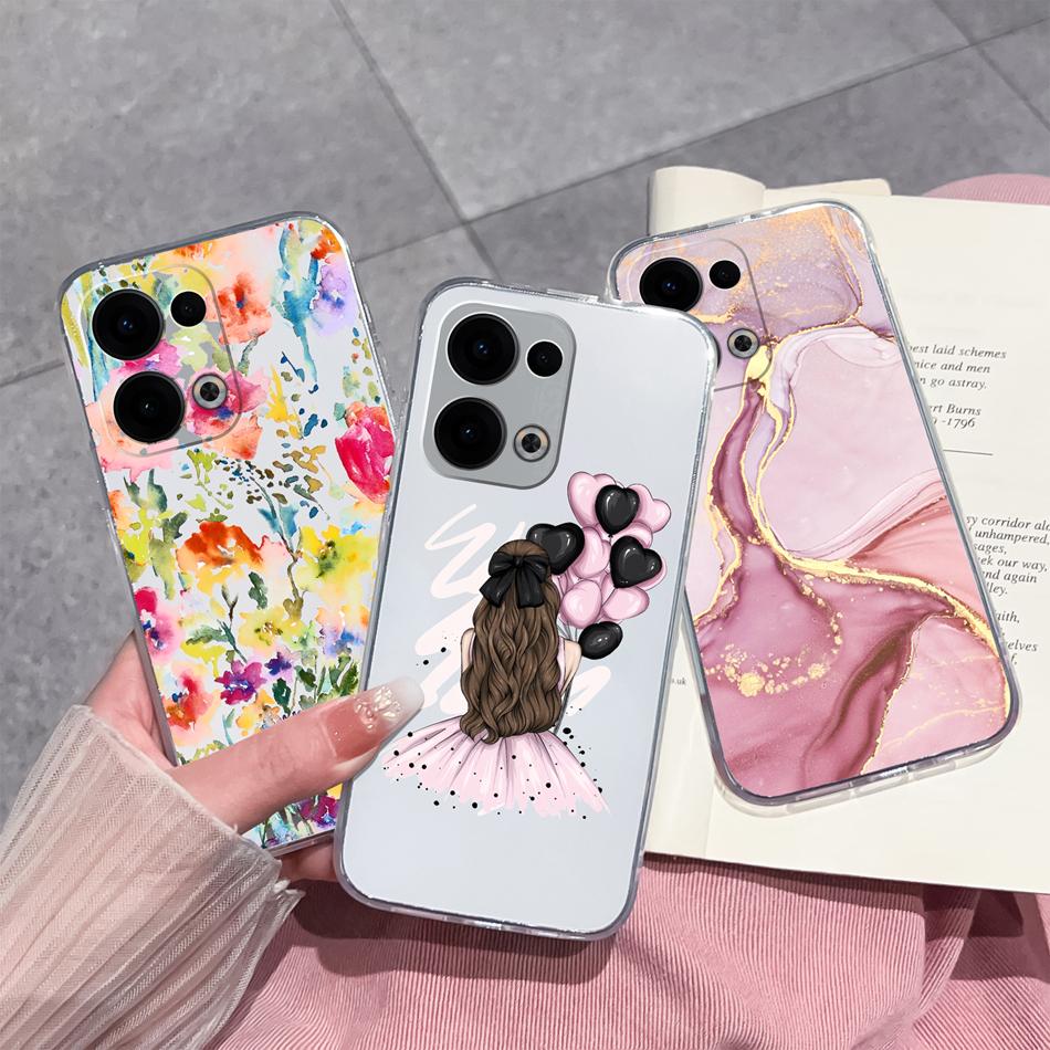 For Oppo Reno 13 Pro Case Creative Clear Soft Back Cover For Oppo Reno13 Pro 13Pro 5G TPU Slim Silicone Anti Drop Phone Cases