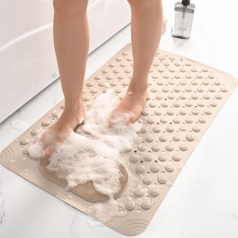 Bathroom Anti Slip Floor Mat PVC Massage Toilet Shower Room Anti Fall Suction Cup Bathtub Mat Toilet Shower Floor Mat