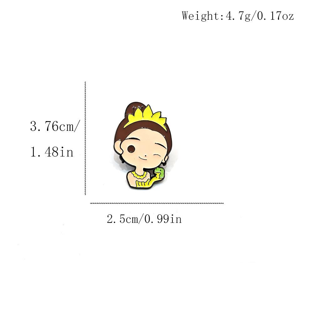 Adorable Anime Princess Brooch - Cute Cartoon Badge for Clothes & Bags