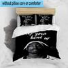 3PCS Rap Legend In Blue 3pcs Bedding,Including 3PCS Duvet Cover And 2pcs Pillowcases Perfect for Christmas,Ideal for Bedroom, Dormitory