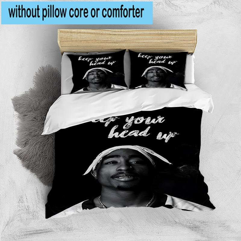 3PCS Rap Legend In Blue 3pcs Bedding,Including 3PCS Duvet Cover And 2pcs Pillowcases Perfect for Christmas,Ideal for Bedroom, Dormitory
