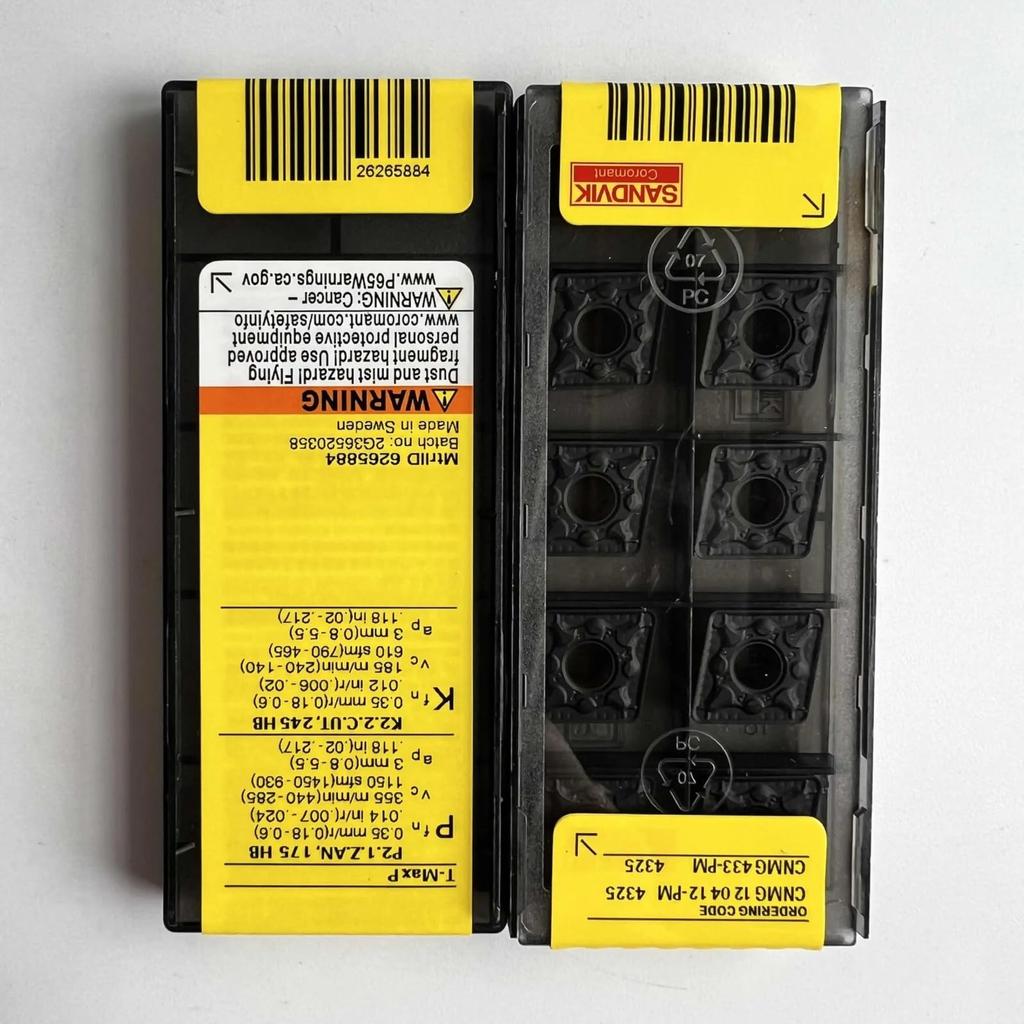 Original Sandvik / CNMG120412-PM 4325  / CNC lathe carbide blade 10 PCS