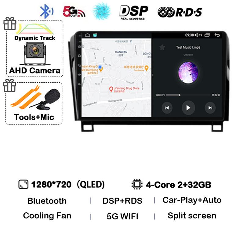 

Android 14 Car Radio GPS Audio For Toyota Tundra XK50 2007-2013 Sequoia XK60 2008-2017 Multimedia Video Player Navigation Stereo