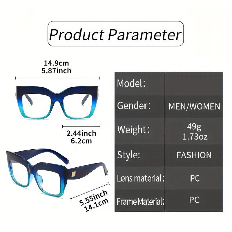 Stylish Jelly Color Cat Eye Glasses - Clear Lens Party Favors Decorative Spectacles Fashionable Accessory for Any Occasion