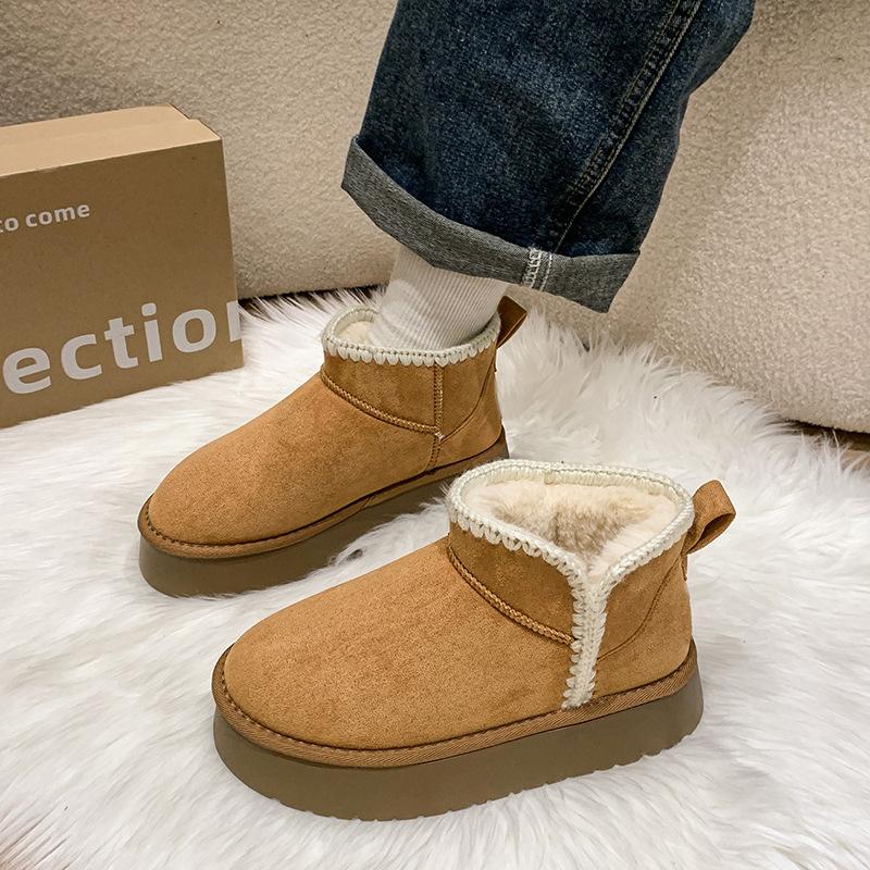 

Women s Large Size Soft Sole Winter Warm Cold Resistant Anti-slip Fur Snow Boots Padded Lined Ankle Boots Non-slip Hiking Sports Cotton Boots 40 малиновый