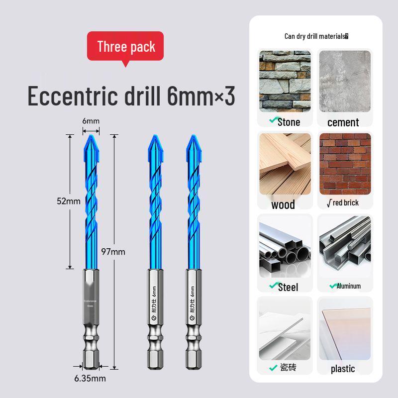 Eccentric Tile Hole Saw Drill Bit for Electric Drills