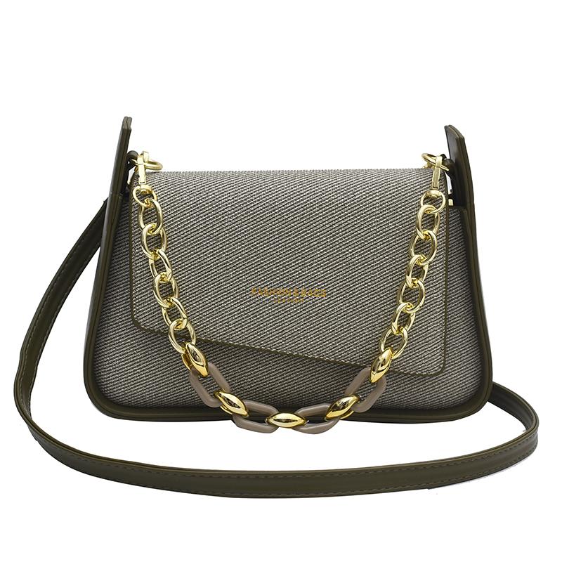 New Fashion Luxury Chain Simple Women's Underarm Shoulder Bags PU Leather Brand Large Capacity Handbags