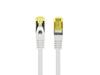 Patchcord Lanberg S/FTP kat.6A 0,25m LSZH CU fluke passed szary