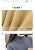 Women's 2025 Autumn Winter Plus Size Half-High Collar Velvet Knit Sweater