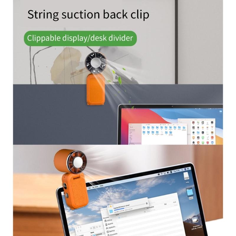 Portable Handheld Fan 5 Speed Mini Cooling Desk Fan Quiet Handheld Fan with Digital Display USB Rechargeable Table Fan