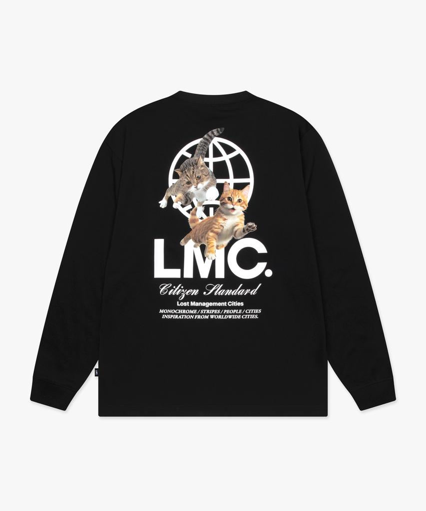LMC Flying Cats Long Slv Tee Black