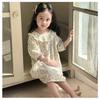 Girls Princess Style Thin 100 Percent Cotton Nightdress Kids Summer Sleepwear Home Clothing